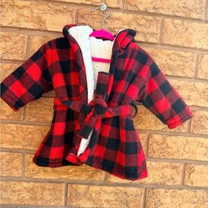 4/$25‎ • Indigo Baby Buffalo Plaid Sherpa Robe
